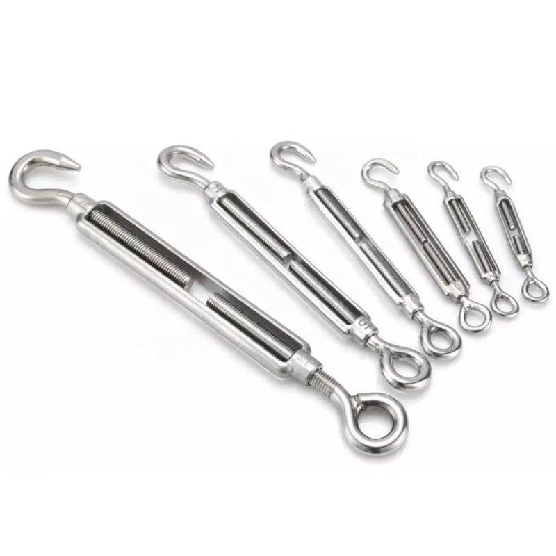 Stainless Steel 304 and 316 DIN1480 Hook Eye Turnbuckle with Size M4 to M20