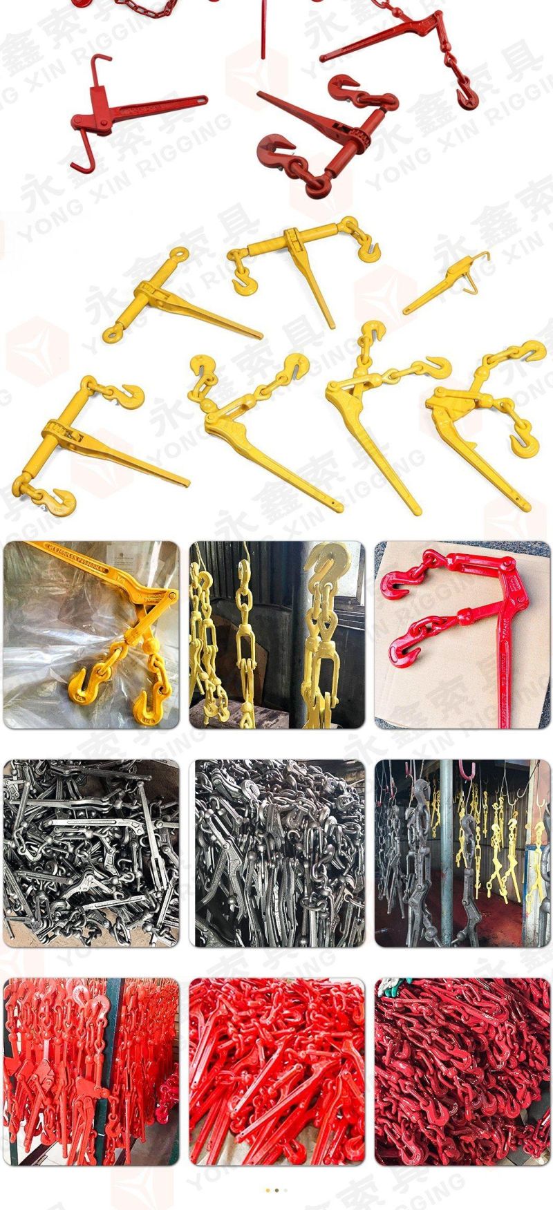 Type Lever Load Binders China Rigging Hardware Chain Type Lever Load Binders with Hooks