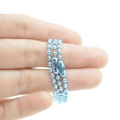 Brona Grand 100m Long Bead Connector Clasp 2.4 mm Diameter Ball Chains Keychain Tag Key Rings