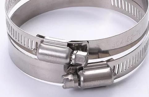 Bandwidth 8mm Stainless Embossed American Type Spring Hose Pipe Clamp
