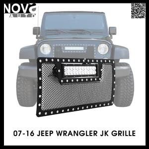 Black Stainless Steel Wire Mesh Grille Jeep Wrangler Front Grille