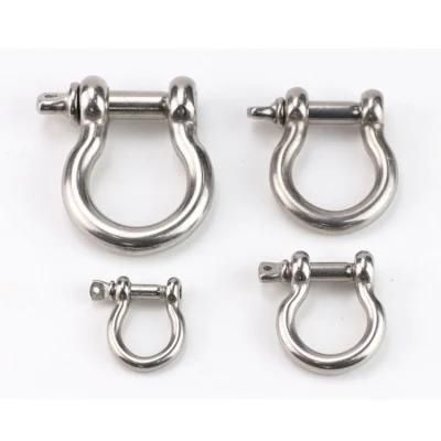 Stainless Steel 304 316 Rigging Hardware Screw Pin U Shaped D Shackle Fitting Shackle Bow Shackle