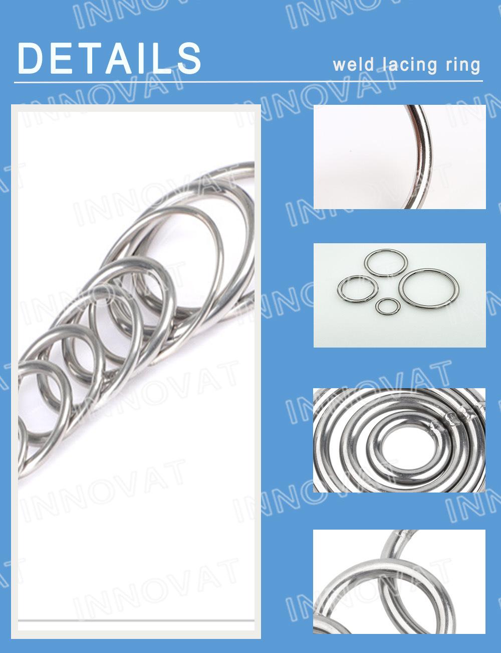 4*48mm Stainless Steel Weld Rings, D Ring /O Ring for Lacing Hooks System