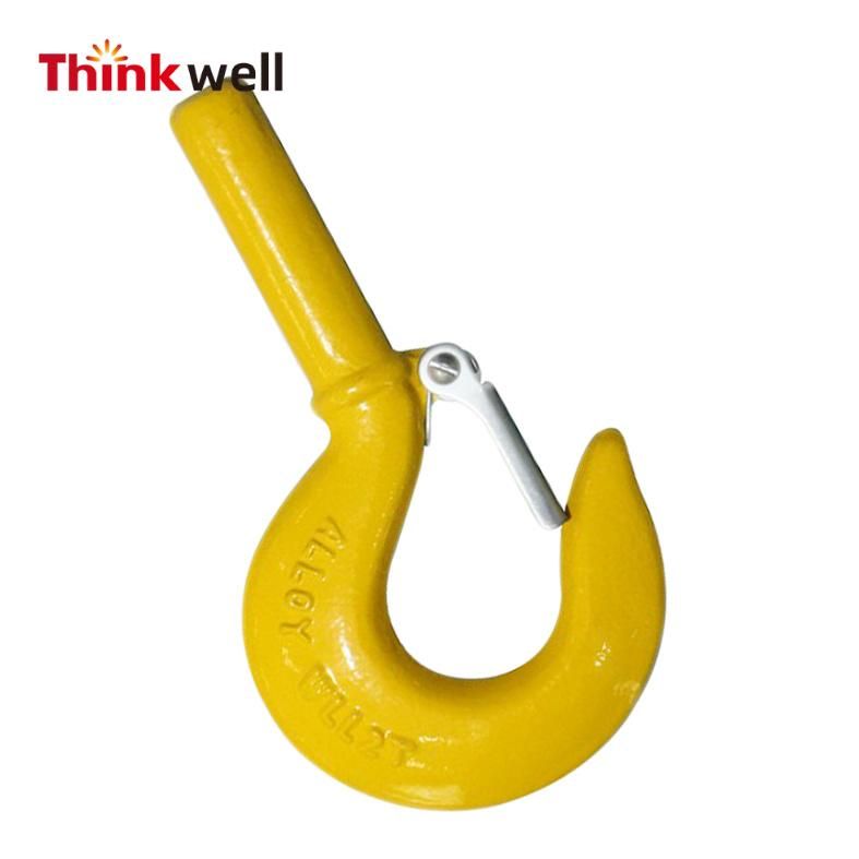 Factory Price G70 Powder Coated Direct Shank Hook with Latch 1t-15t