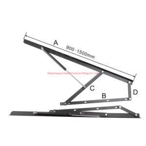 900mm Adjustable Folding Bed Storage Furniture Heavy Duty Bed Hydraulic Lift Mechanism