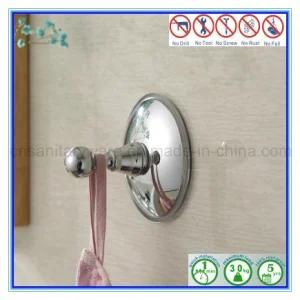 Chromed Finish Bathroom Hanger with Silicone Rubber Suction Cup for Household