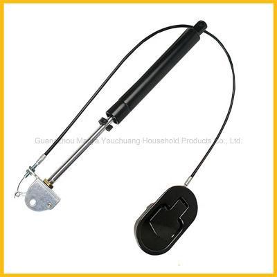 Gas Spring with Lockable Adjusting System Button and Wire