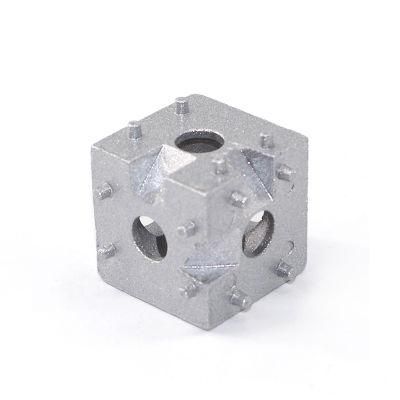 OEM ODM Silver and Black Color Slot 8mm Aluminium Metal Bracket 30A 3 Way Auto Parts in Silver White (3030) 25 30 40 45 for Aluminum Extrusion