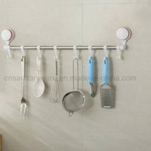 Vacuum Suction Kitchen Wall Mounted Hanger with Chromed Finish Bar