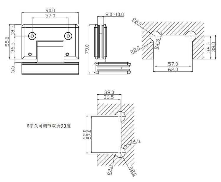 Sliding Shower Door Shower Glass Holder