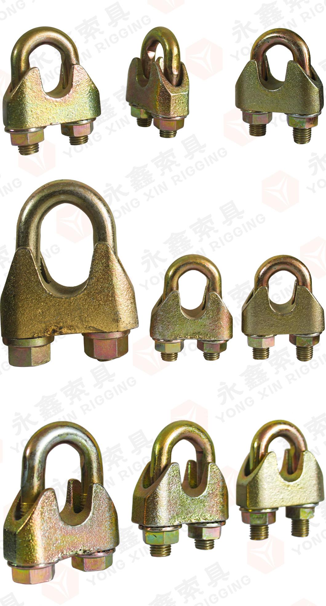 Factory Wholesale DIN 1142 Galvanized Malleable Rigging Hardware Steel Drop Forged Wire Rope Clamp U Bolt Wire Rope Clip