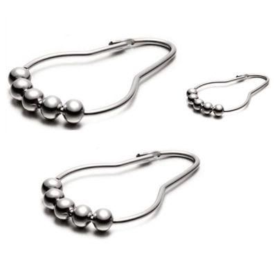 Circle Roller Glide Hook Metal Shower Curtain Hooks