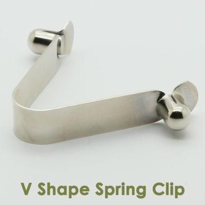 65mn Spring Steel Tent Hole Tube Lock Spring, V Shaped Snap Push Single/ Double Button Spring Locks, V Spring Clips for Pipe