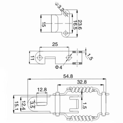 Heavy Duty Metal Toolbox Case Spring Draw Toggle Hasp Latch