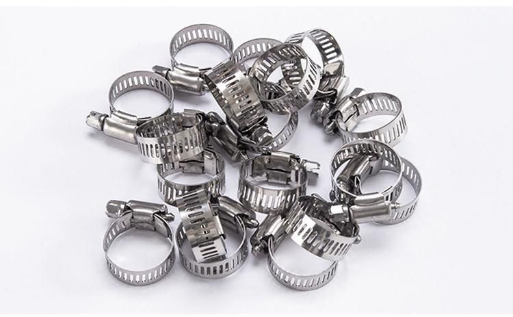Custom Sizes American Type W2 W4 Stainless Steel Worm Drive Hose Clamp