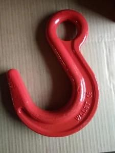 Red Color Foundry Large Opening Alloy Steel Hoist Crampon Hook