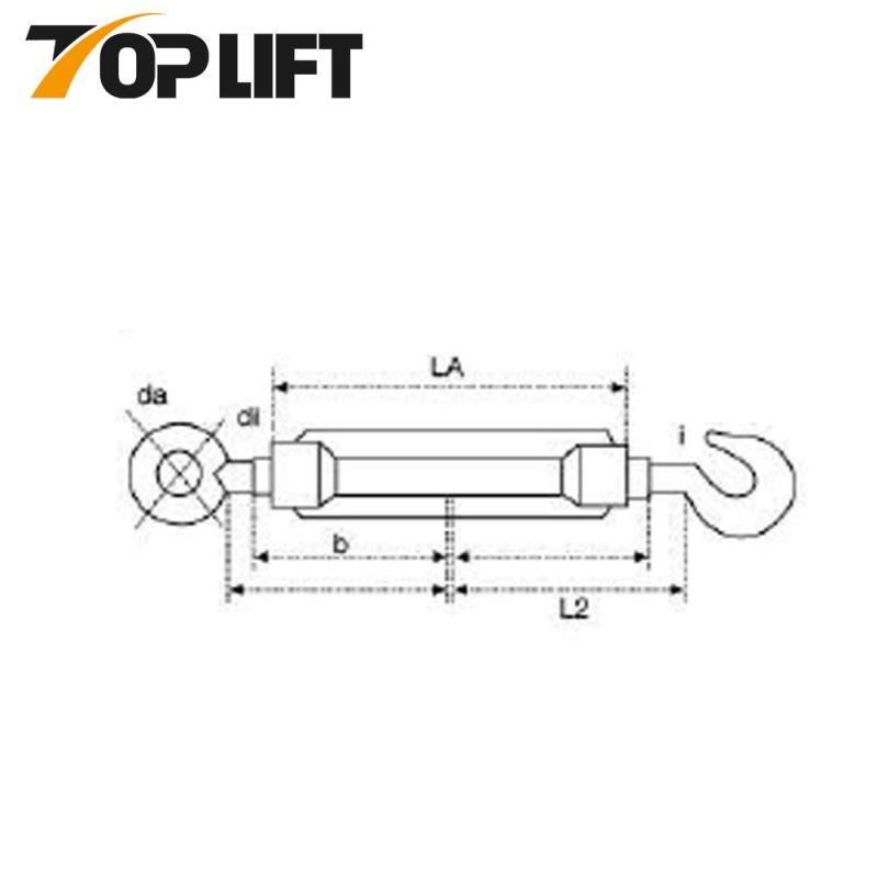 High Performance 316 Stainless Steel DIN1480 Eye and Eye Turnbuckle