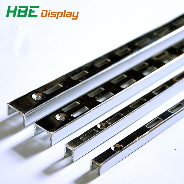 Supermarket Single Double Slot Shelving Strips for Wall Decoration