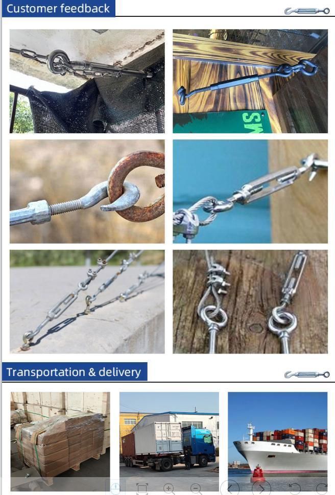 China Manufacturer of Galvanized Steel Forged Standard DIN 1480 Turnbuckle
