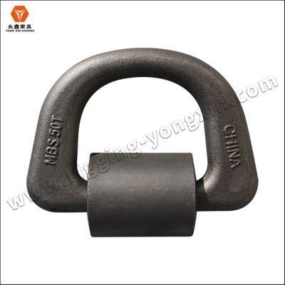 Sea Container Lashing Part Forged D-Ring with Welded Clamp