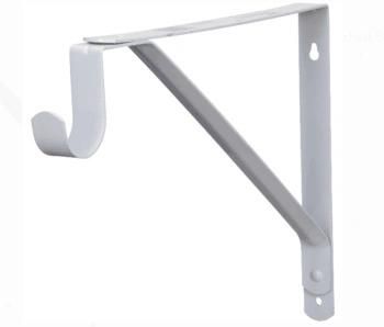 Heavy Duty Floating Shelve L Shaped White Metal Corner Mounting Wall Bracket