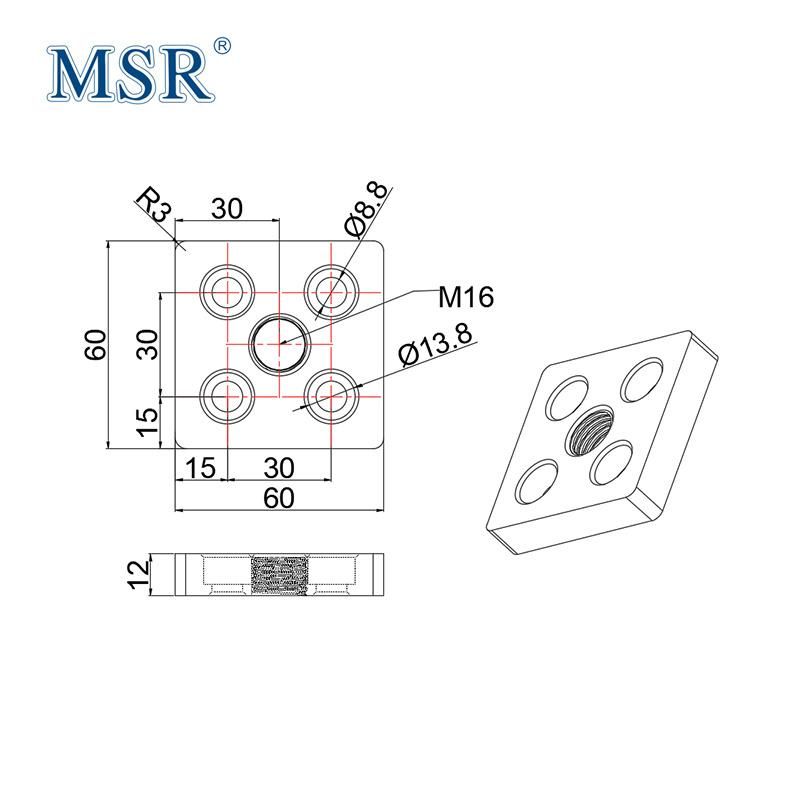 6060A Aluminium Base Plate for Aluminium Profile