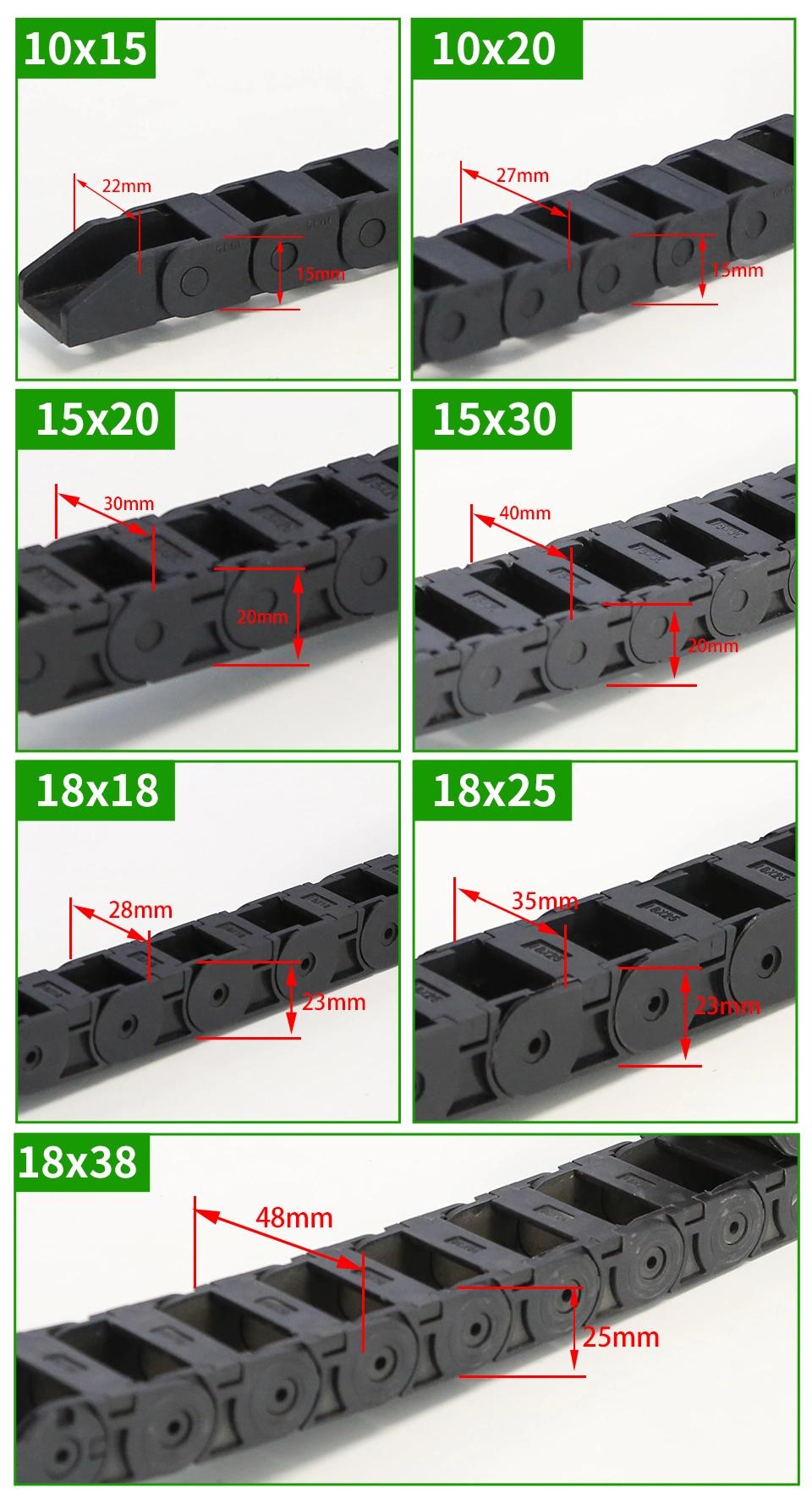 Hycnc Nylon Tank Towline for Laser Machine Cable Track Protection Slot for Laser Cutting Machine Cable Chain