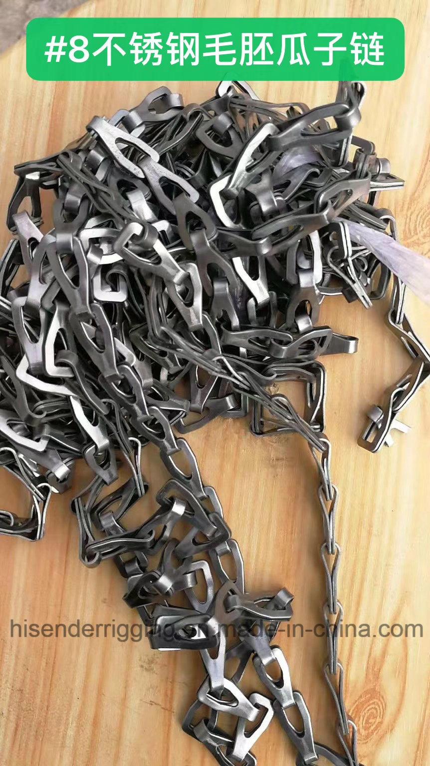 E. Galvanized White Zinc DIN5686 Double Loop Link Chain