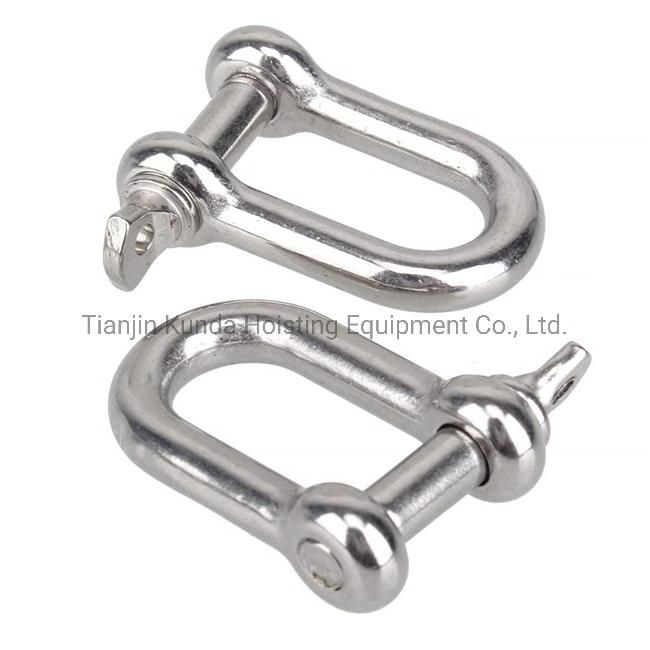 Screw Pin European JIS Type Heavy Duty Bow Shape Anchor Shackle 304 AISI316 Stainless Steel Shackle Rigging Hardware Fittings