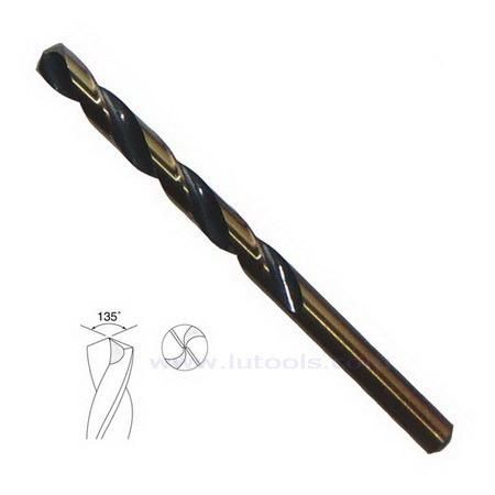 HSS Twist Drill Bit Fully Ground with Black & Amber Finish