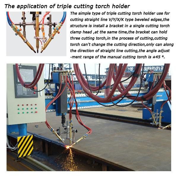 Height Controlling Triple Cutting Torch Holder for CNC Cutting Machine