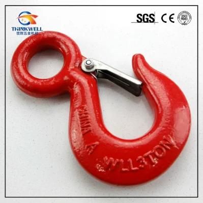 320 Forging Part Carbon Steel Eye Hoist Hook with Latch