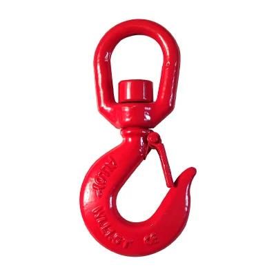 Color Painted Drop Forged Carbon Steel or Alloy Steel Us Type Swivel Lifting Hook