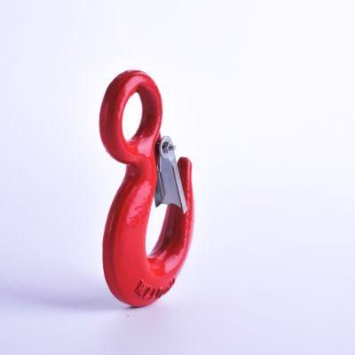 Us Type A320 Galvanized Alloy Steel Drop Forged Locking Lifting Eye Hook Safety Latch for Crane Hook