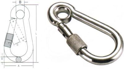 Rigging Hardware Hooks Snap Hook with Eyelet and Screw