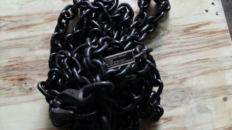 En818-2 G80 Lifting Anchor Chain Alloy Steel Black Oxidation Lifting Chain