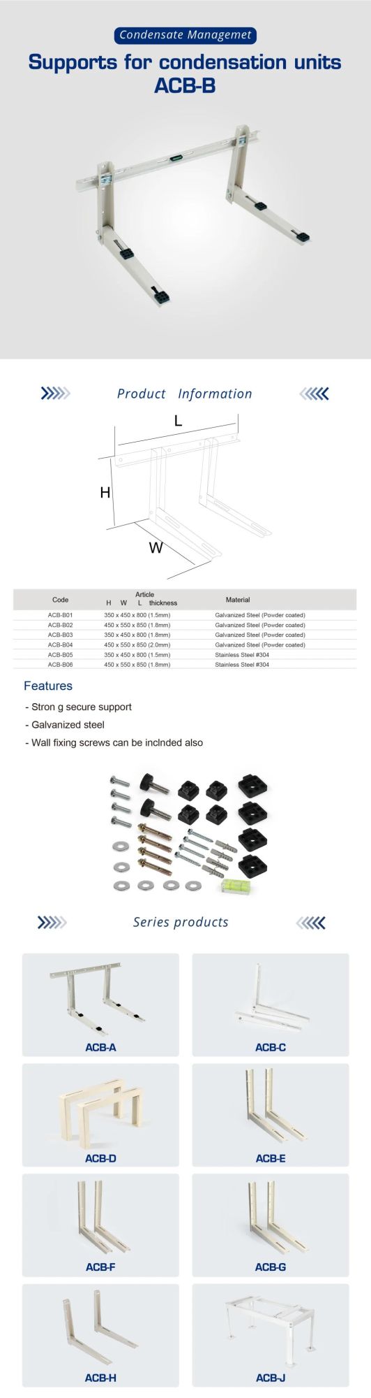 Air Conditioner Bracket Welded Metal Mounting Brackets