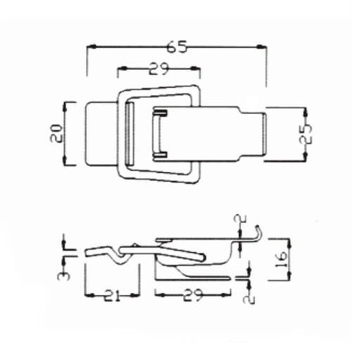 Stainless Steel Type Toggle Latch for Cases Locking and Equipment