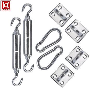 Heavy Duty Stainless Rectangle or Square Sun Shade Sail Hardware Kits Accessory