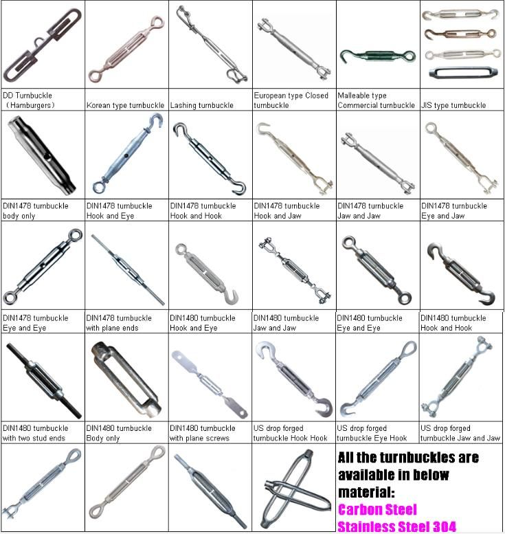 Self Colour Customed Long Frame JIS Type Turnbuckle
