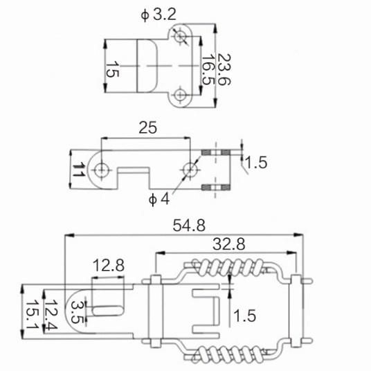 Stainless Steel Spring Adjustable Toggle Latch