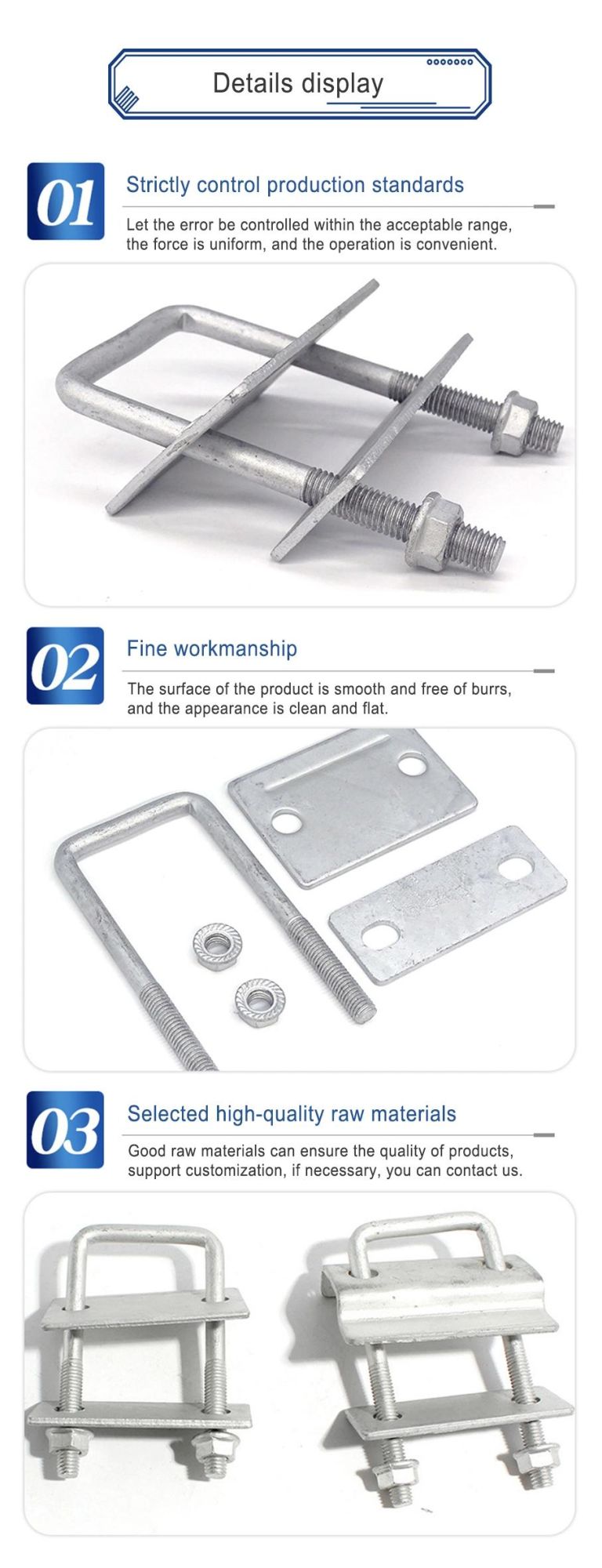 OEM New Energy/ Solar Panel PV System Mounting Structure Clamps