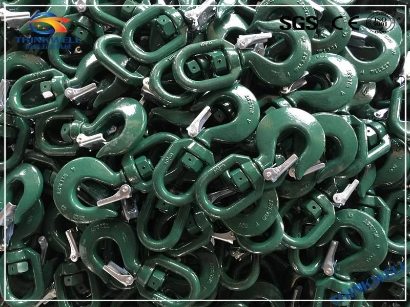Forged S322 Hoist Swivel Hook with Safety Latch