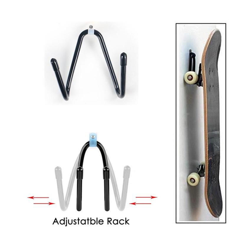 Universal Skateboard Scooter Hook Adjustable V-Shaped Longboard Wall Hanger Display Case Holder Skateboard Accessories Wyz15537