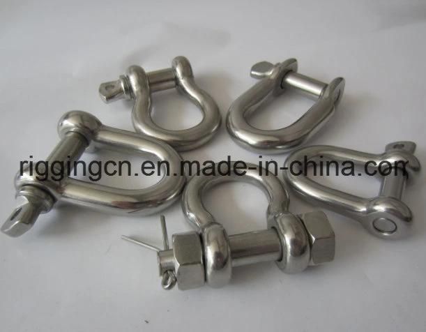 European Type Bow Shackle in Stainless Steel with High Polished Surface