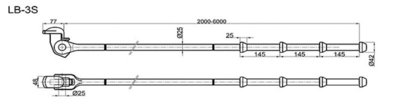 Forged Heavy Duty Hot Dipped Galvanized Container Lashing Bar