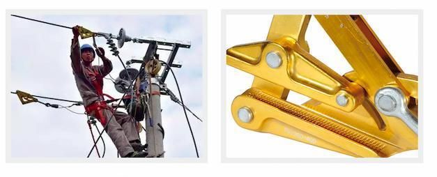 Hot-Sale Conductor Grip Insulated Aluminium Alloy Cable Clamp Wire Rope Grip