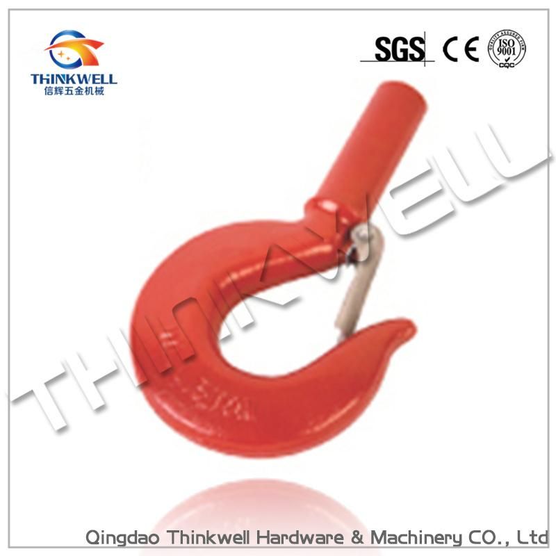 Red Painted Forged Shank Hook with Latch