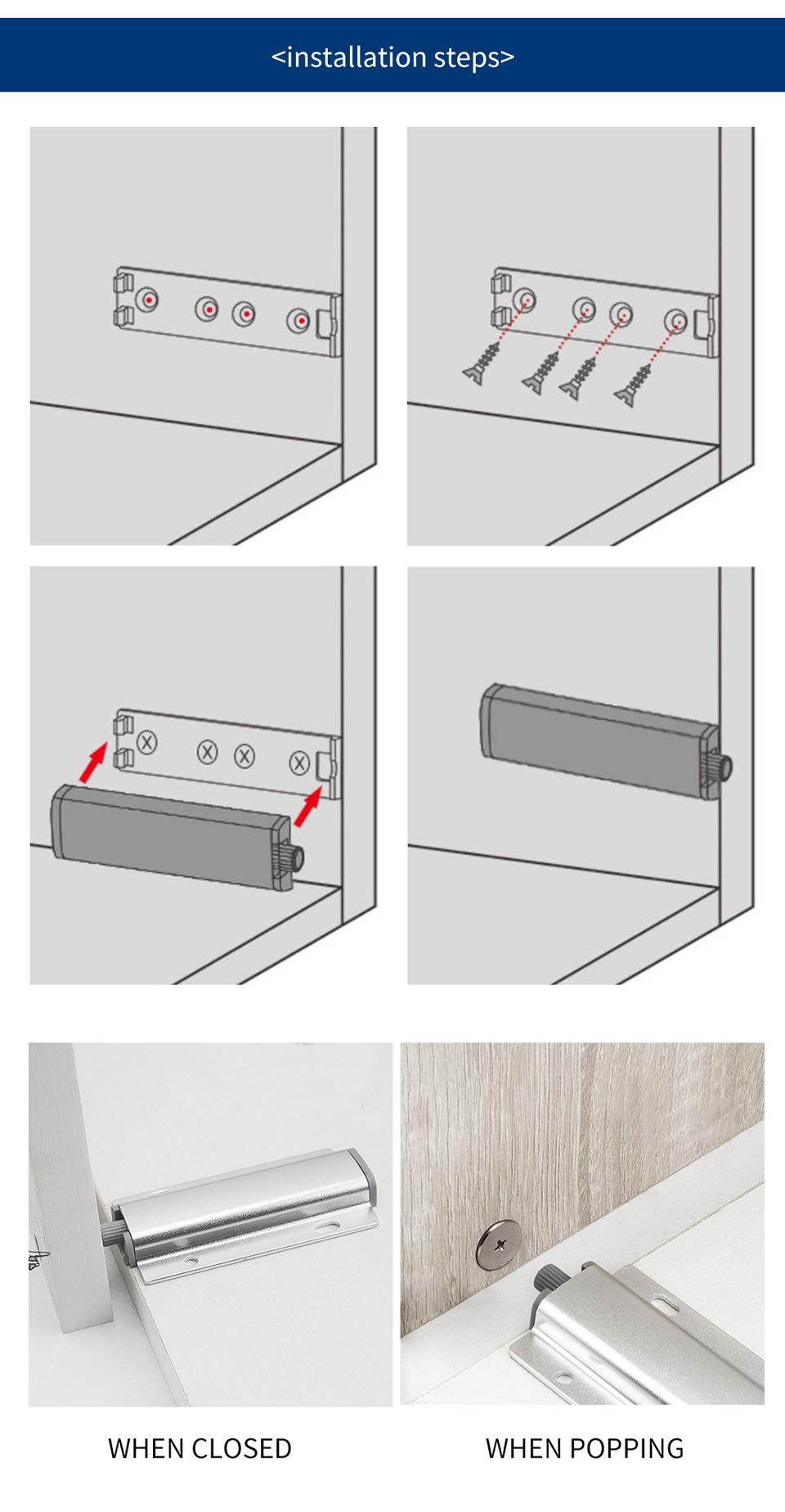 Hot Sale Cabinet Rebound Device Push Open Door Latch