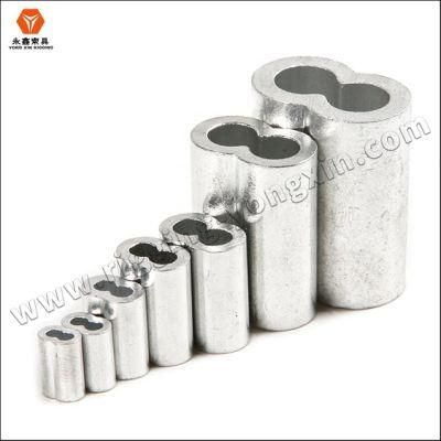 Wire Rope Accessories Double Holes Electric Fence Wire Crimp Aluminum Sleeves